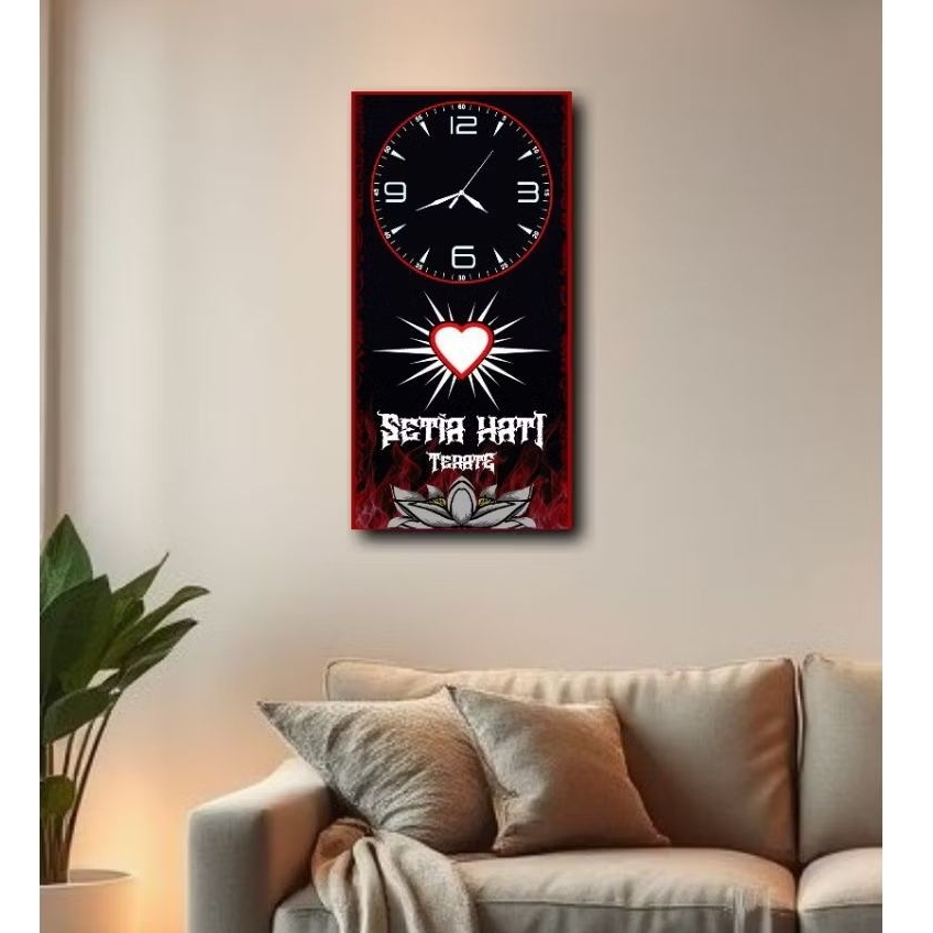 Jam dinding PSHT Setia Hati Terate_ Jam dinding dekorasi hiasan dinding