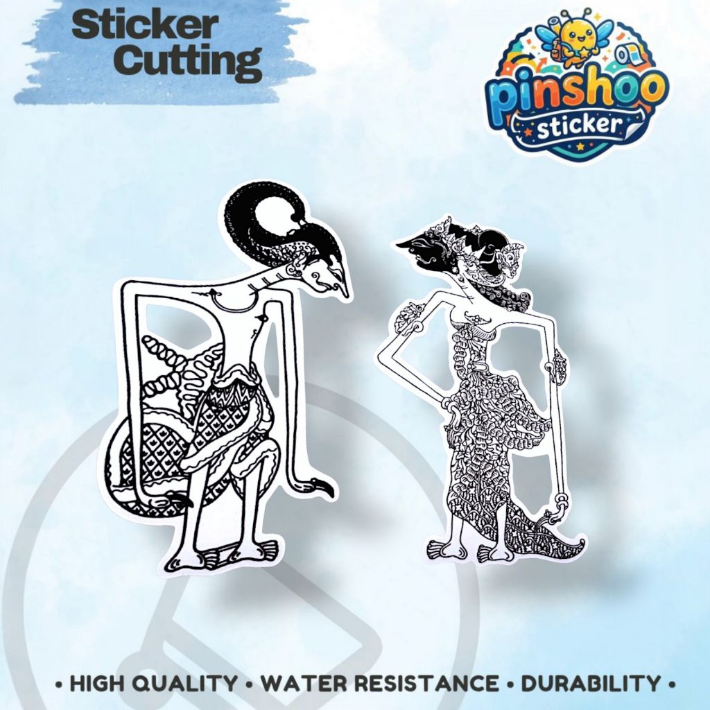 Sticker Printing Wayang Srikandi dan Arjuna
