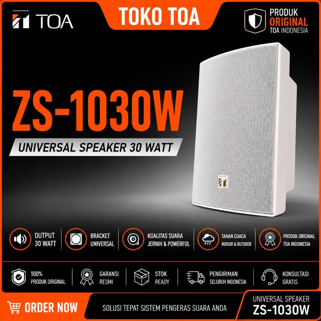 ZS-1030W UNIVERSAL SPEAKER TOA ZS-1030W ZS 1030 30 WATT ORIGINAL TOA SPEAKER