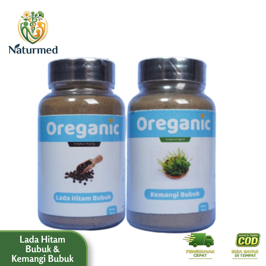 OREGANIC - Paket Lada Hitam Bubuk & Kemangi Bubuk