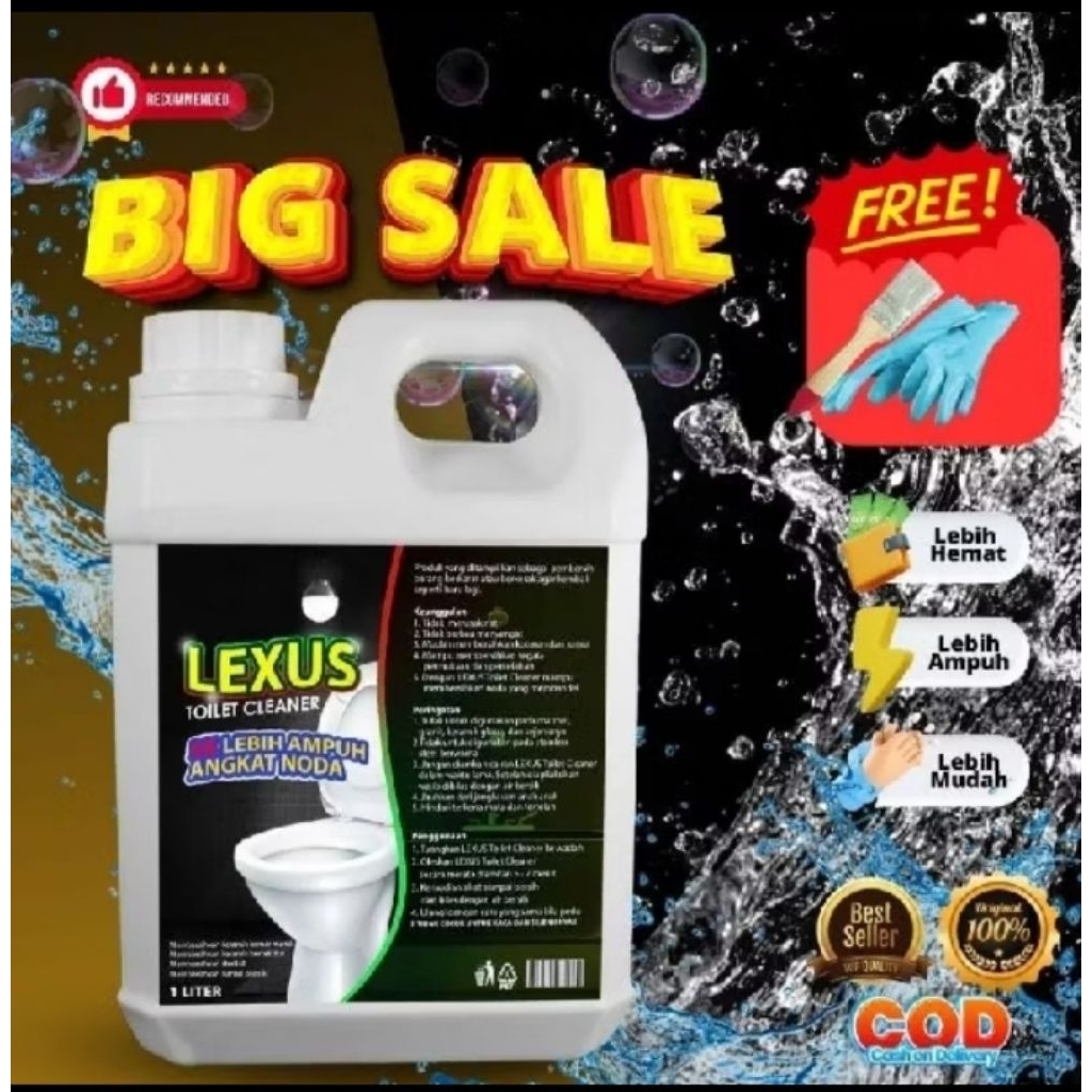 LEXUS Cleaner Cairan Pembersih Serbaguna, Efektif Hapus Noda Membandel, Aman untuk Nat