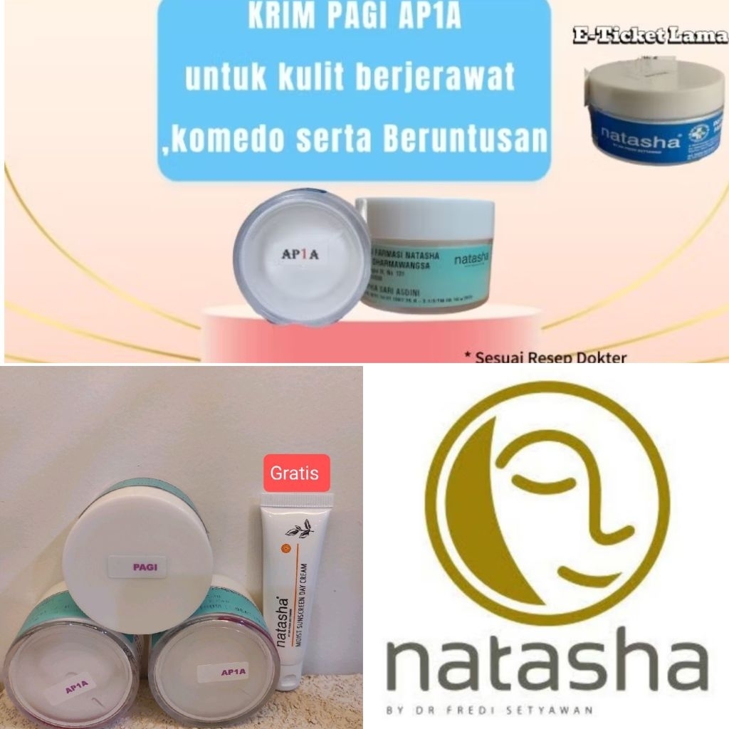 [TRIPLE PACK]3 PCS NATASHA KRIM PAGI AP1A UNTUK KULIT BERJERAWAT DAN MENGONTROL JERAWAT DAN MEMBUNUH