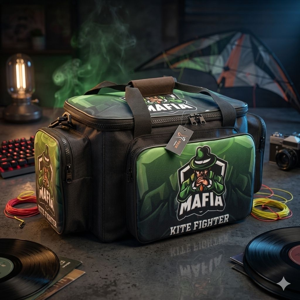 tas bladu motif mafia hijau