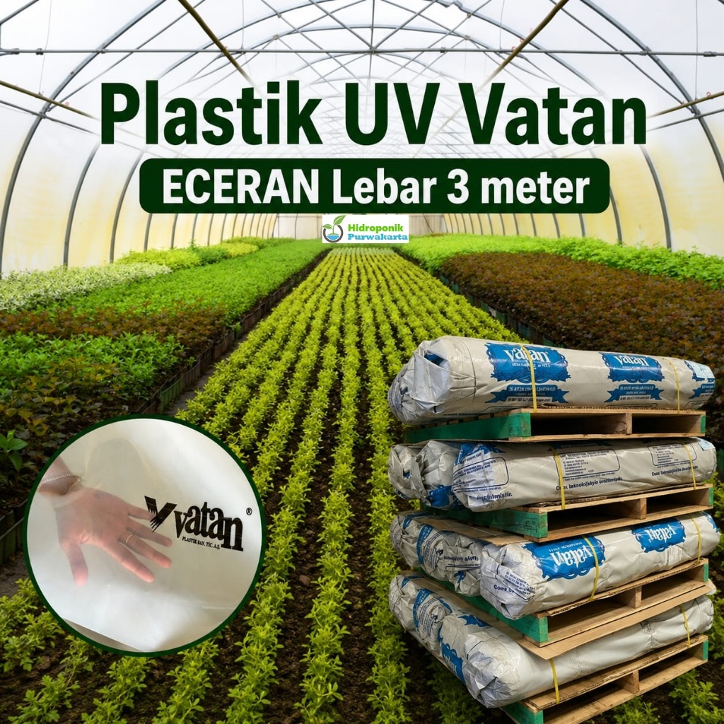 Plastik UV Vatan Lebar 3 Meter, Plastik UV Vatan ECERAN