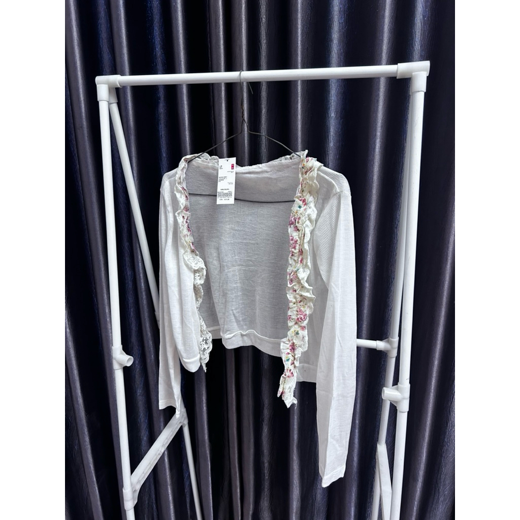 cardigan putih crop