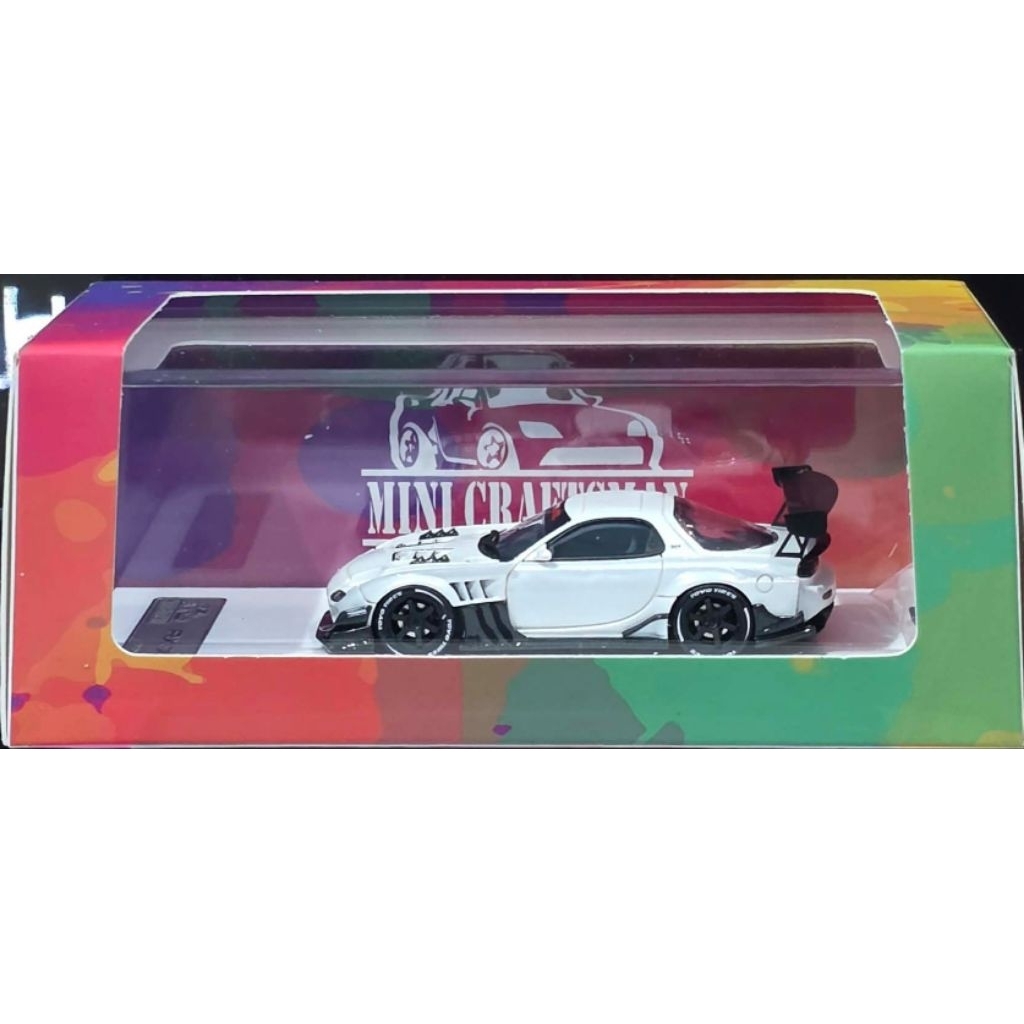 YM Model X Mini Craftsman 1/64 Ricky Pen's Mazda RX-7 FD3S TCP Magic Pearl White