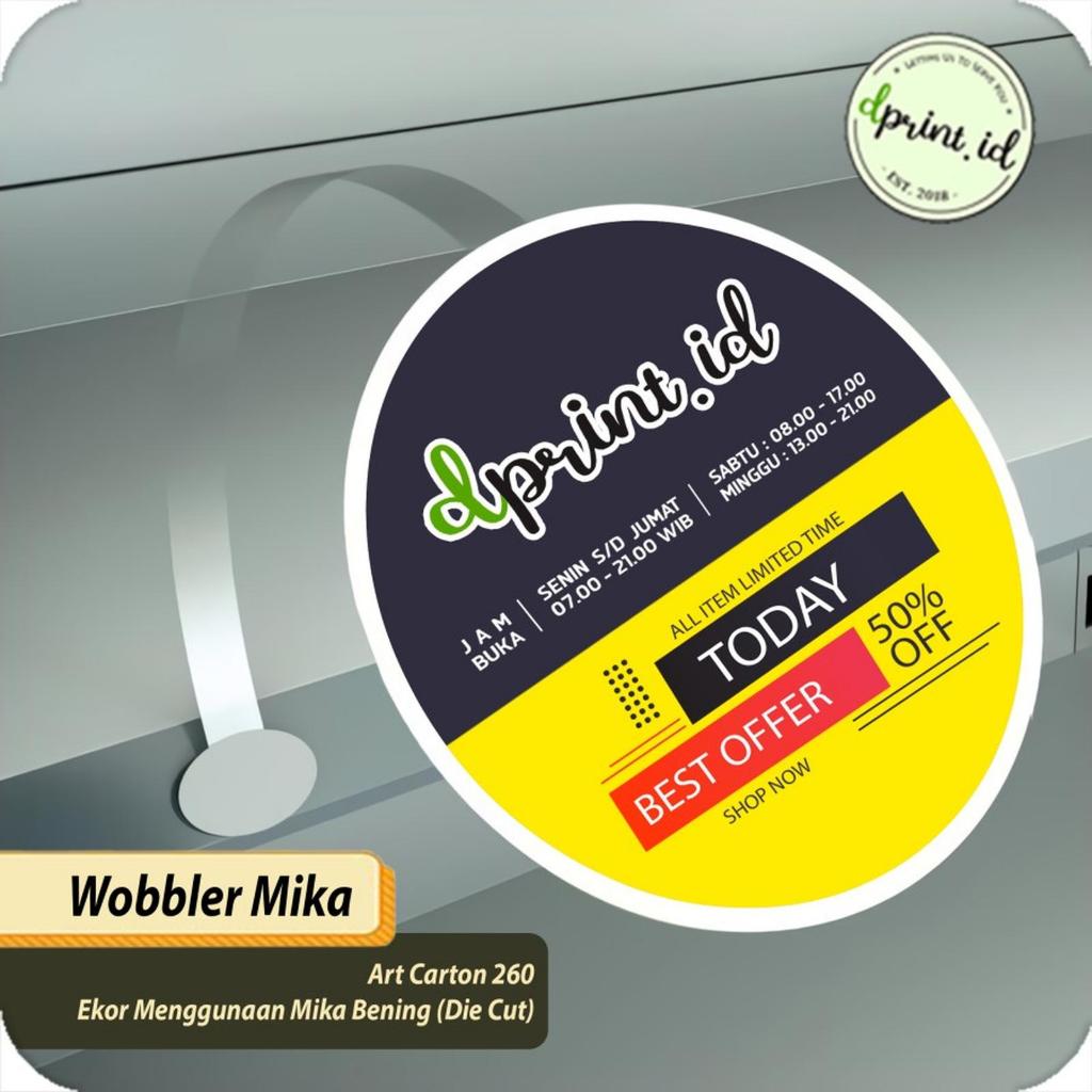 Cetak Wobbler mika bentuk custom AC 260gr