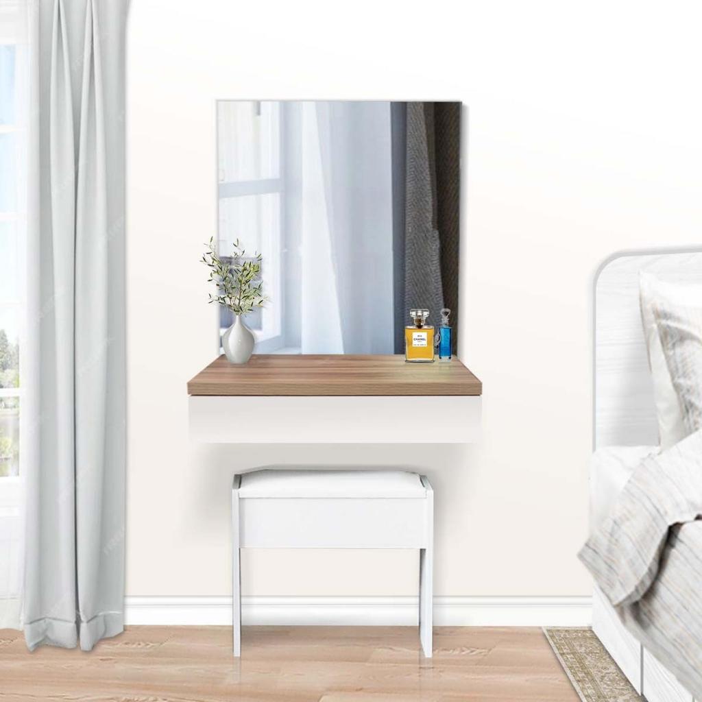 Modern Perth - Meja Rias Gantung Dressing Table Kayu Modern Minimalis Putih
