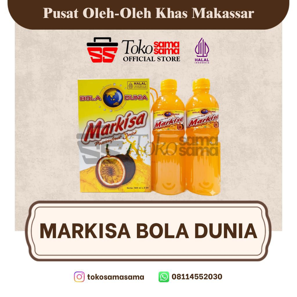 Sirup Markisa Bola Dunia Khas Makassar | Toko Sama-Sama Oleh-Oleh Asli Sulawesi