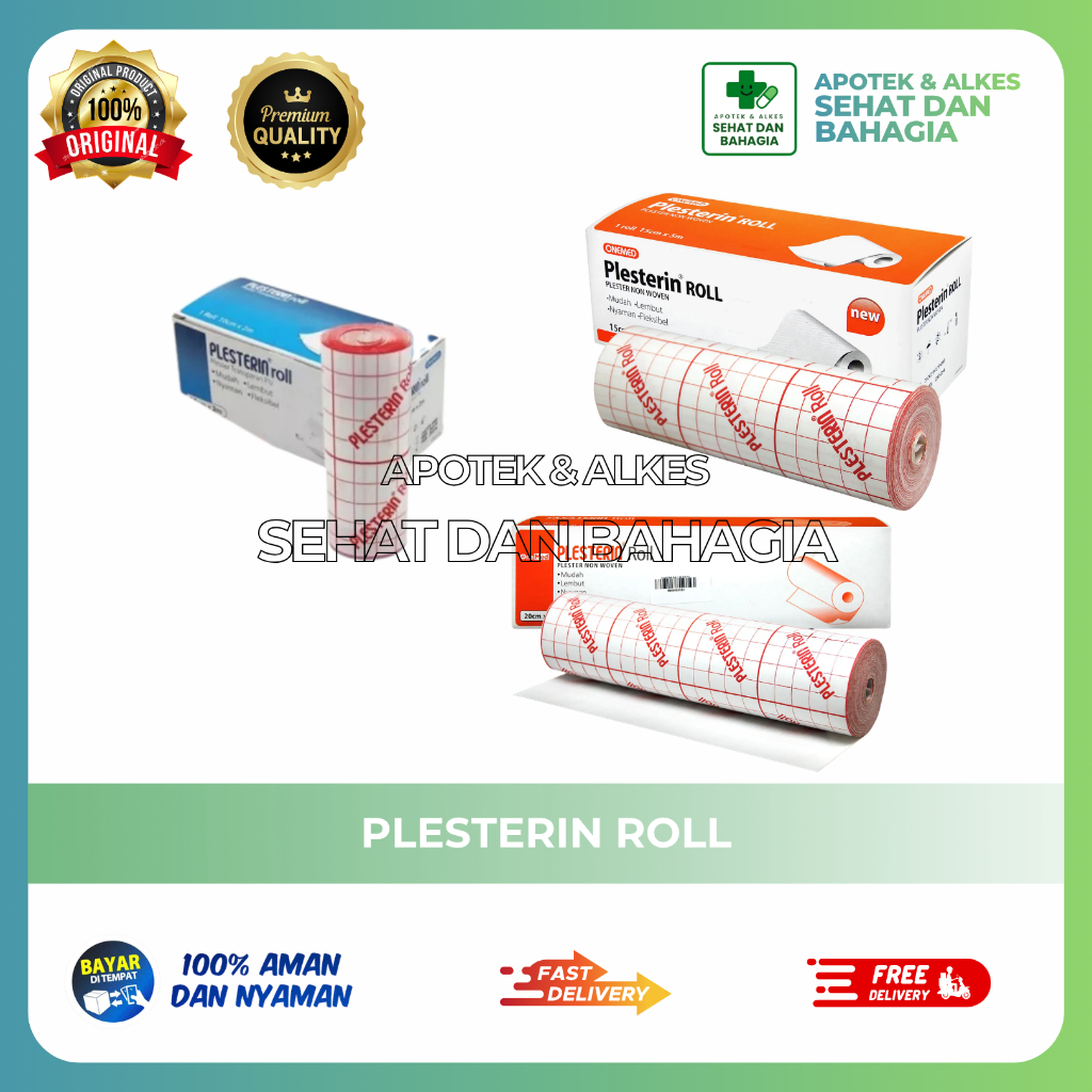 Plesterin Roll - Plester Putih Sedang dan Besar