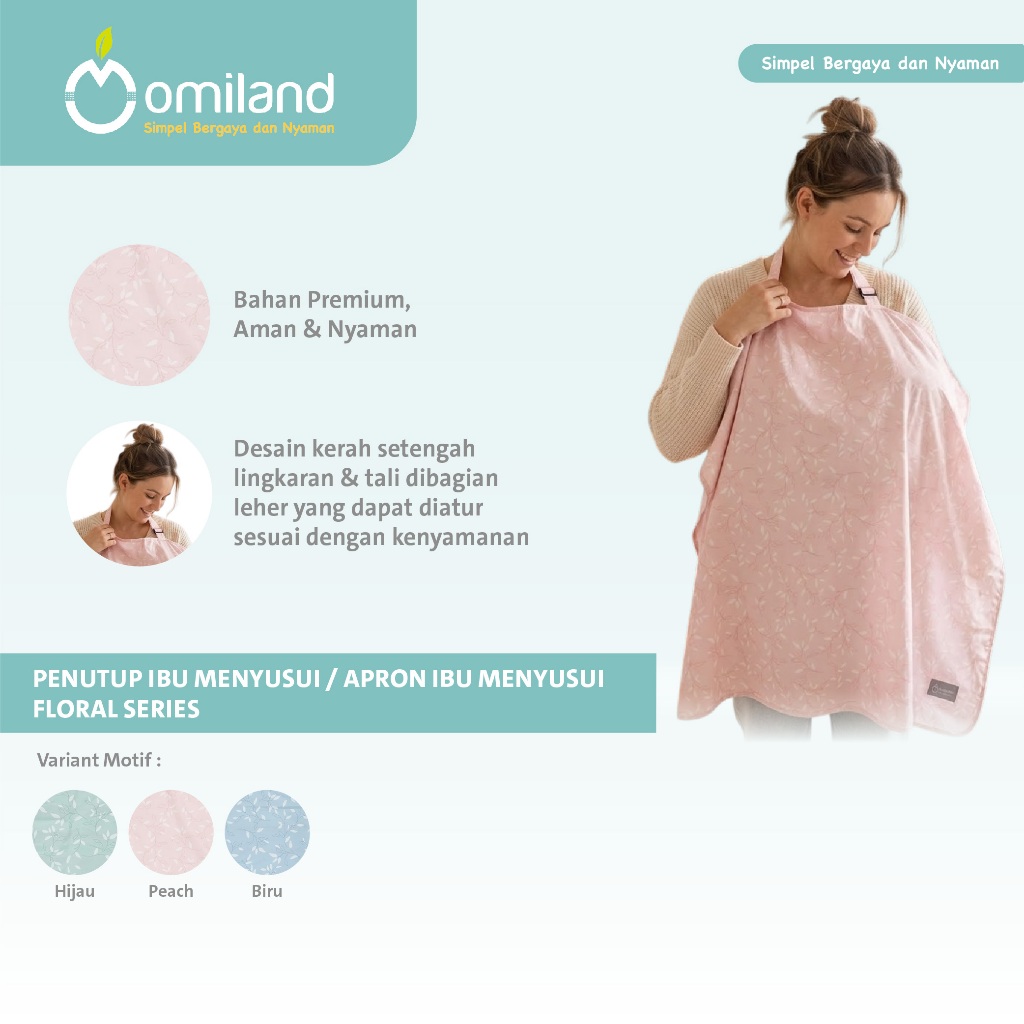 [OMILAND] Apron Penutup Ibu Menyusui Floral Series