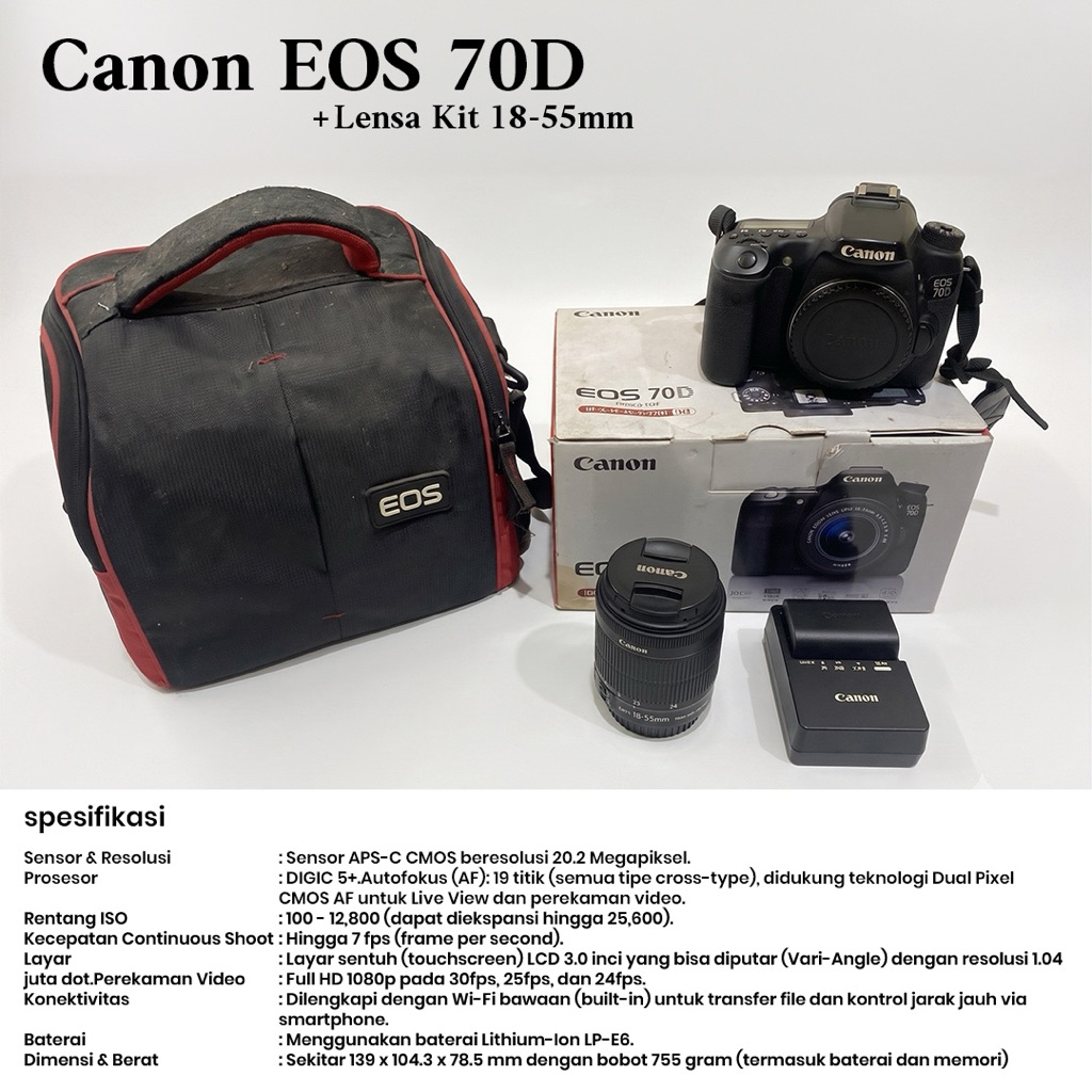 Kamera DSLR CANON EOS 70D