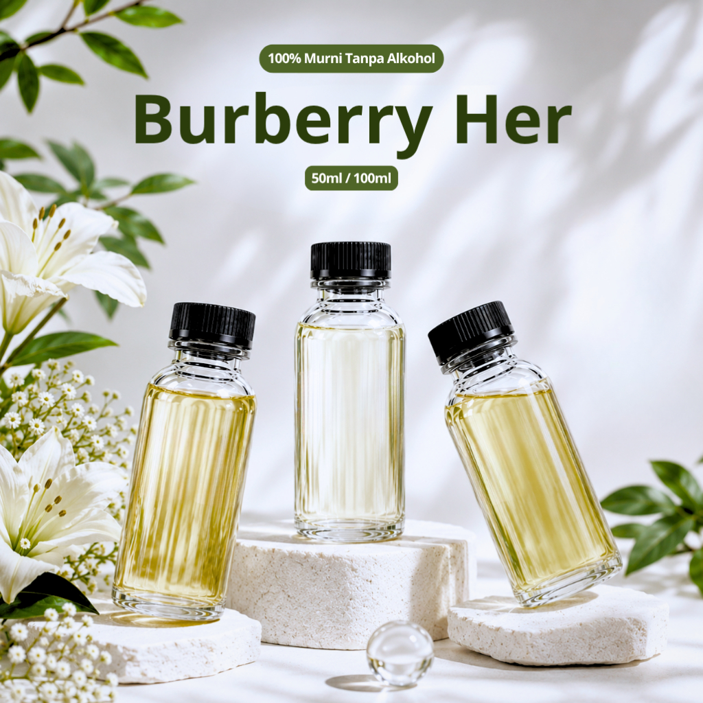 BIBIT PARFUM MURAH AROMA BURBERRY HER ORIGINAL MURNI 100% TANPA ALKOHOL