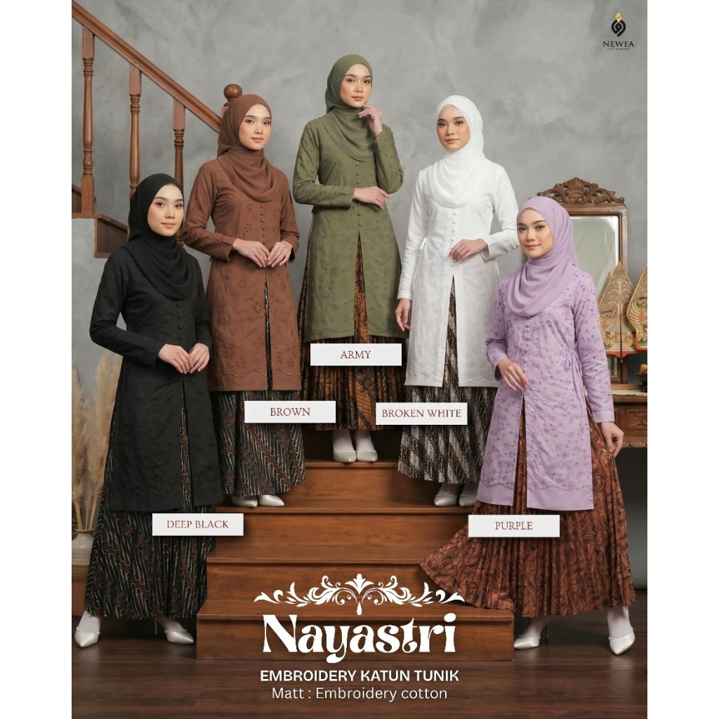 KEBAYA TUNIK NAYASTRI BY NEWFA (TUNIK SAJA) // KEBAYA TUNIK POLOS SYARI