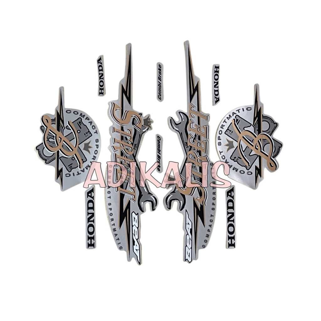 STIKER LIS BODY STRIPING MOTOR BEAT STREET 2020 SILVER