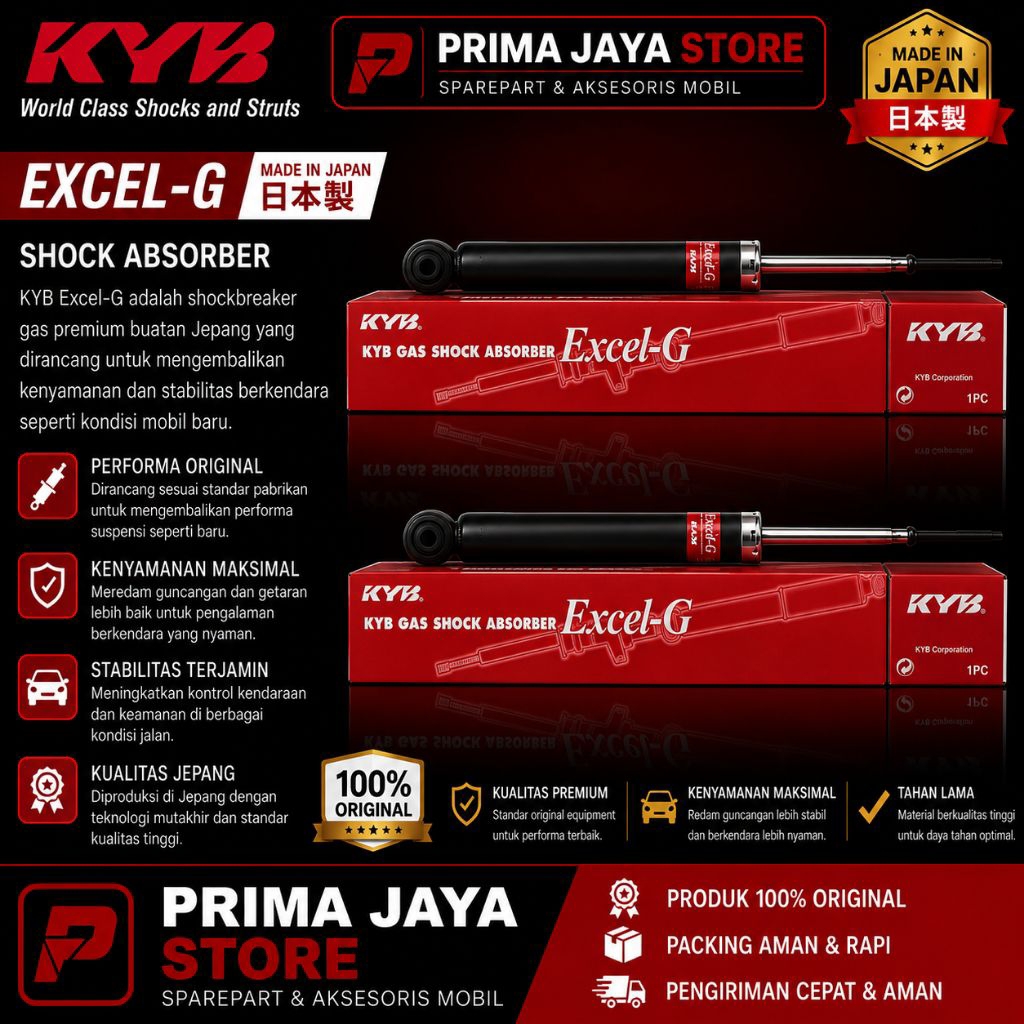 SHOCKBREAKER BELAKANG TOYOTA VOXY NOAH MEREK KYB EXCEL-G JAPAN ORIGINAL