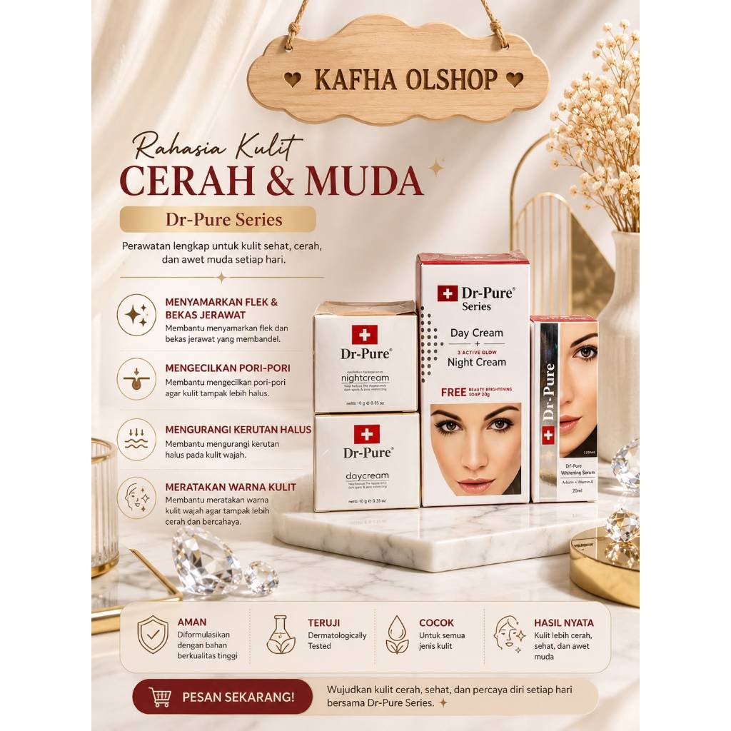 DR PURE 1 PAKET WAJAH / DR PURE PAKET  WAJAH BPOM MURAH