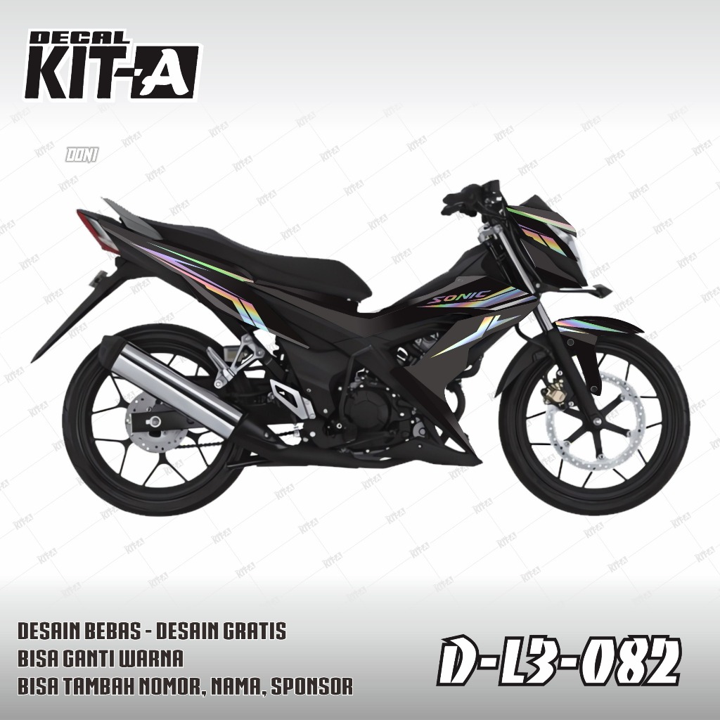 Decal Stiker Sonic 150 Dekal Sticker Striping Custom Motor Sonic Racing Abu Abu