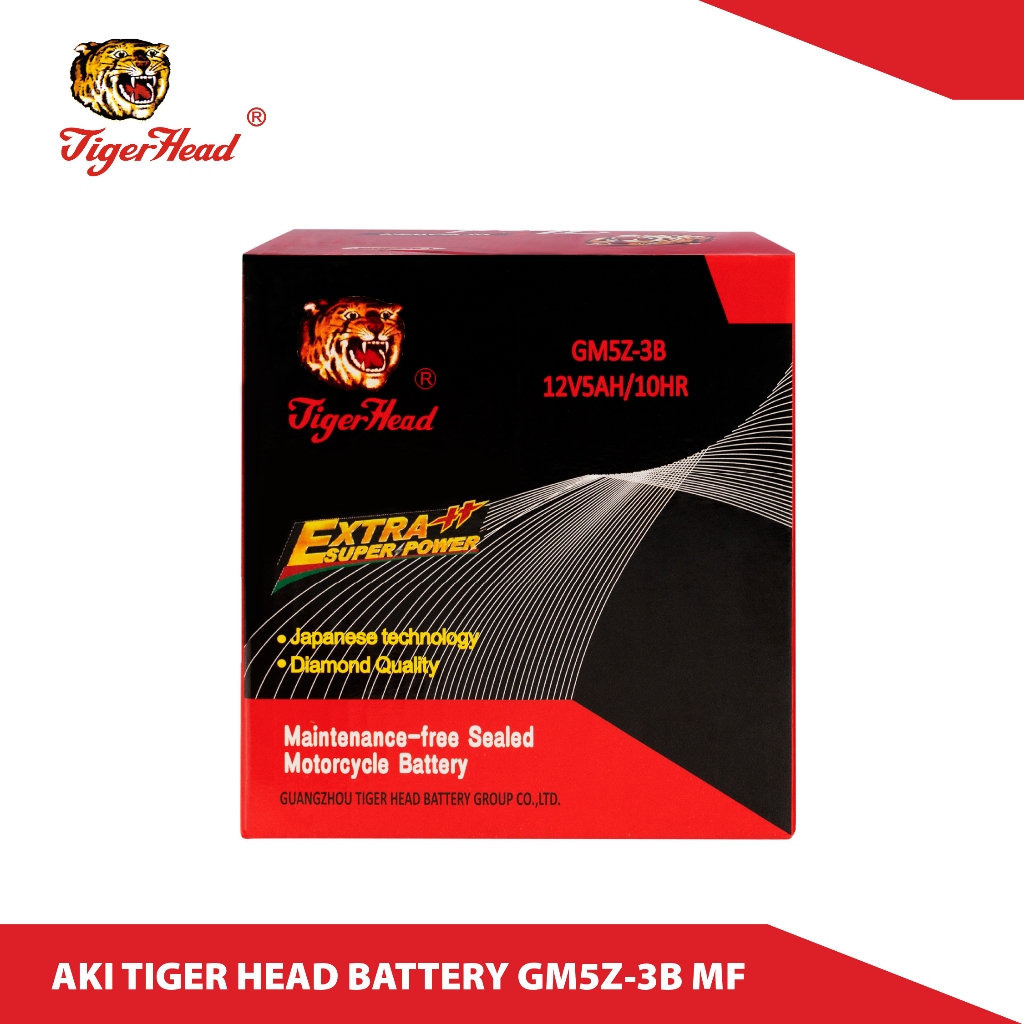 TIGER HEAD BATTERY/AKI MOTOR GM5Z-3B MF