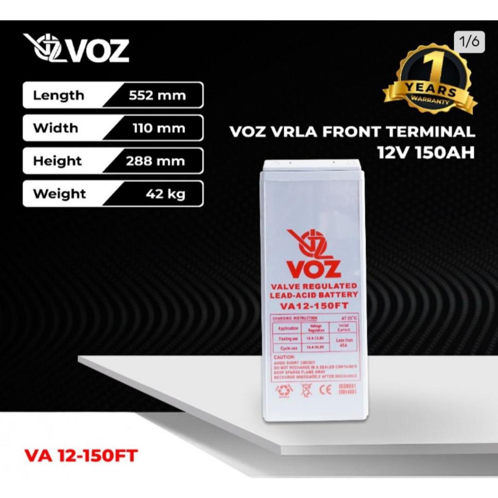 Aki VOZ VRLA Front Terminal 12V 150Ah