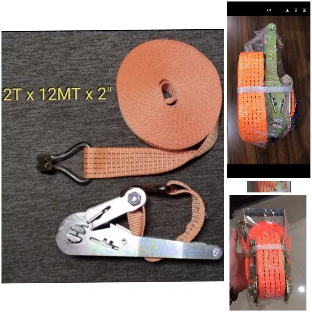 2ton // 2.000kg x 12 meter OREN webbing cargo lashing 12 meter tali ikat bak mobil tali ikat barang 