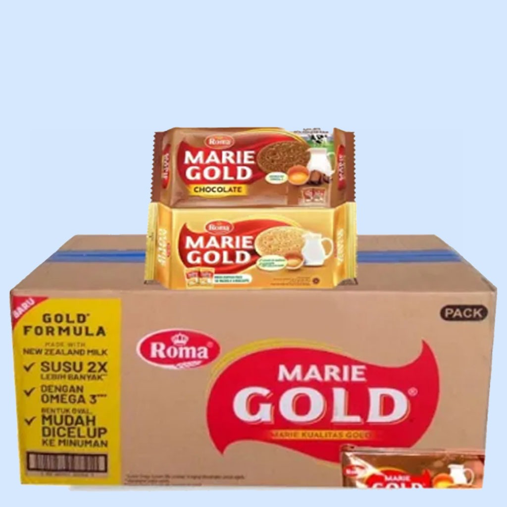 Roma MarieGold Double Milk & Choco Multipack 1 Dus Isi 24 Pcs @110gr