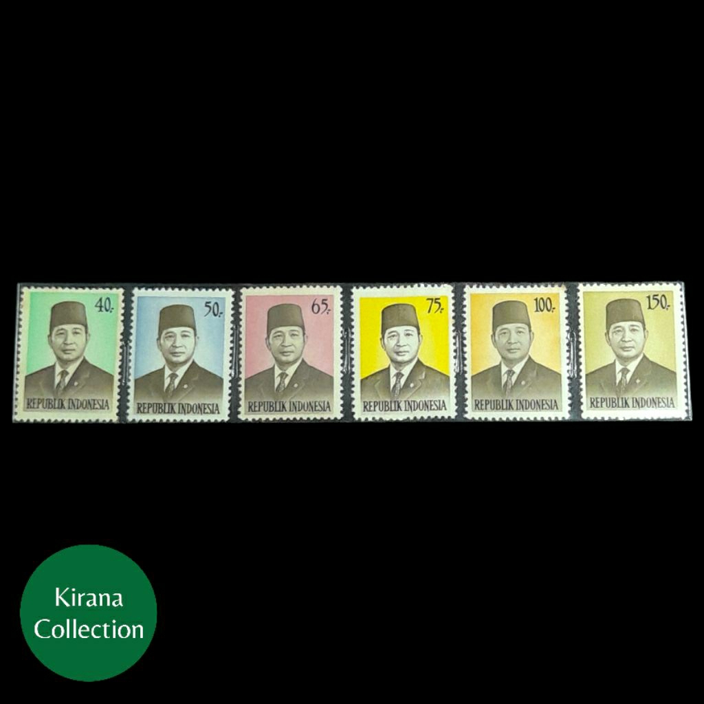 F385 KOLEKSI PRANGKO KUNO INDONESIA I-168 6V PRESIDEN SOEHARTO 1974 CEK FOTO DAN KETERANGAN