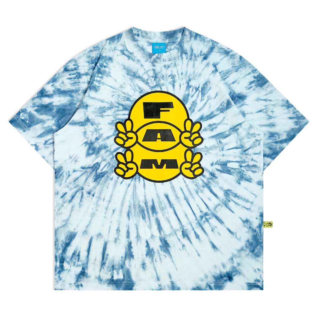 FAMILIAS® Kaos Pria Biru GIRON | Original | Cotton 20s