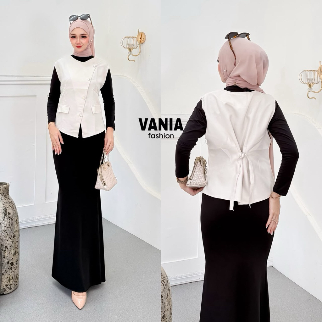 Blazer Wanita Lengan Panjang Kancing Penuh Ramah Hijab