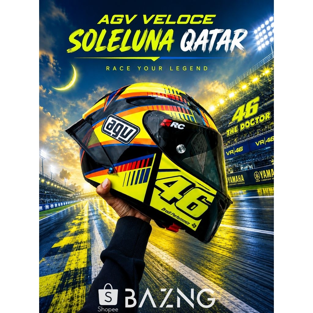 AGV Veloce Soleluna Qatar Full Face Helmet Original