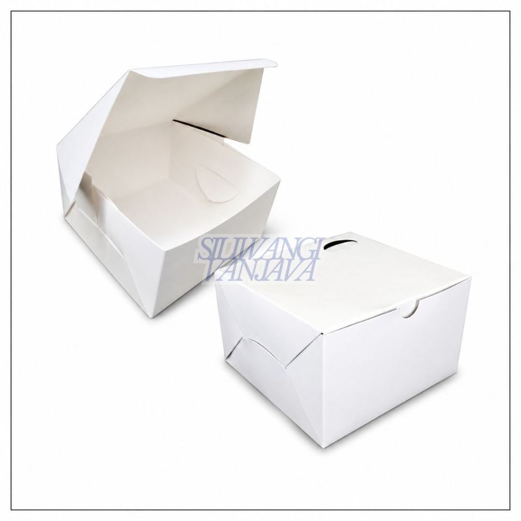 Dus Snack Polos / Dus Kue Kotak Makanan Tanpa Laminasi Tebal Standar