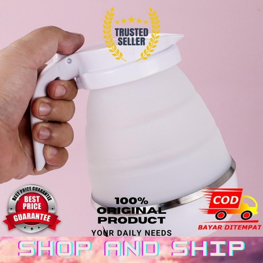 Teko Listrik Mini Bahan Silikon Bisa di Lipat / Kettle Electric