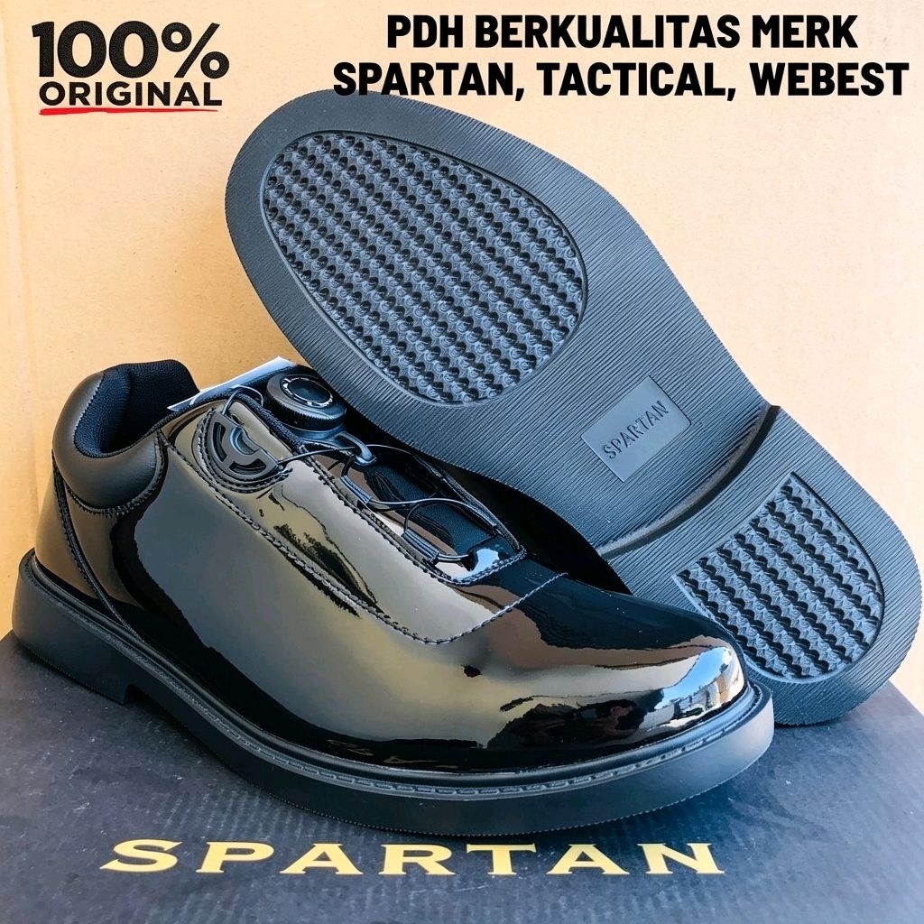 SEPATU PDH SPARTAN TALI PUTAR ORI BERKUALITAS/SEPATU PDH TALI PUTAR SPARTAN/SEPATU PDH DINAS TNI POL