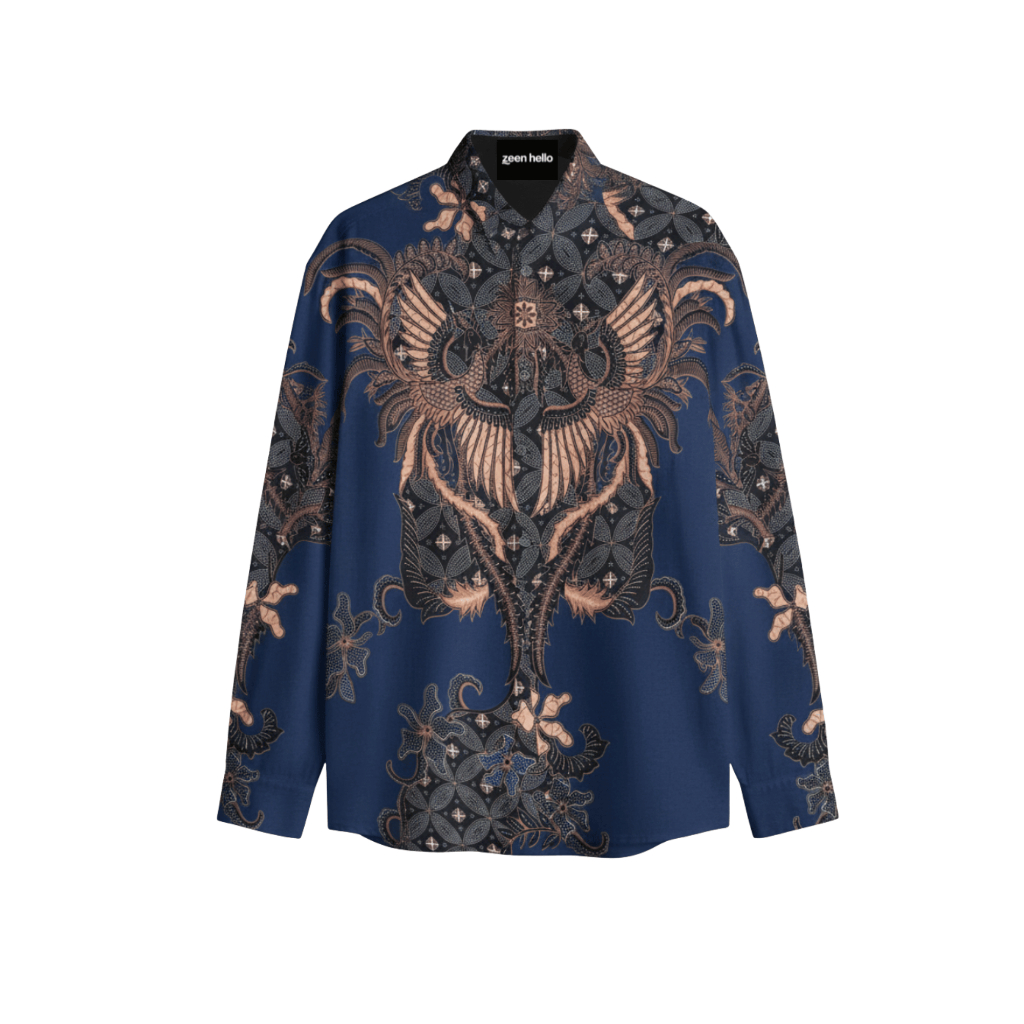 Zeen Hello - Kemeja Batik Pria Lengan Panjang
