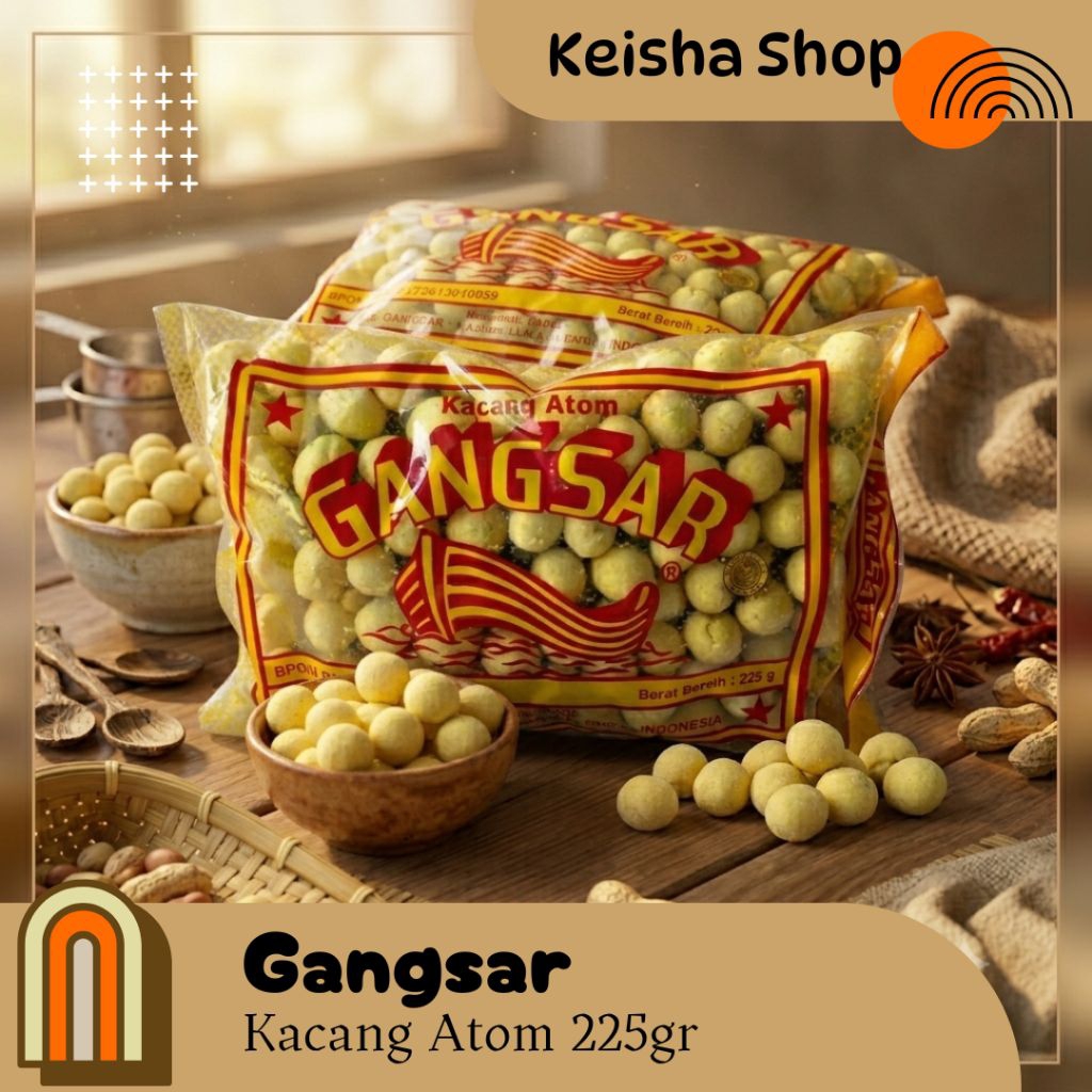 KACANG ATOM GANGSAR 225GR
