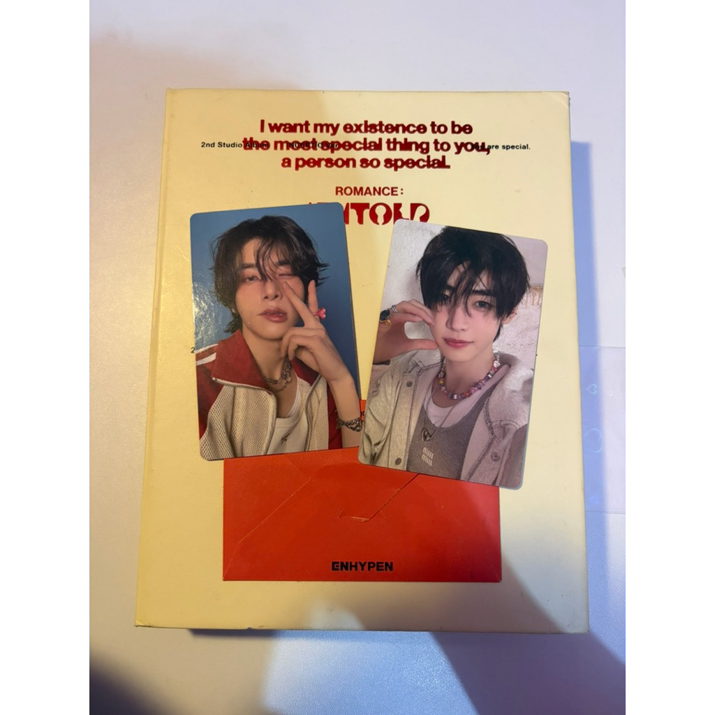SUNGHOON & JAKE PC ROMANCE: UNTOLD INCEPTIO VER OFFICIAL ENHYPEN PHOTOCARD POSTCARD SUNGHOON