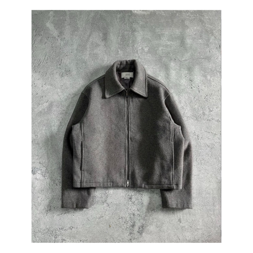 lafudge store blouson wool cropted jacket