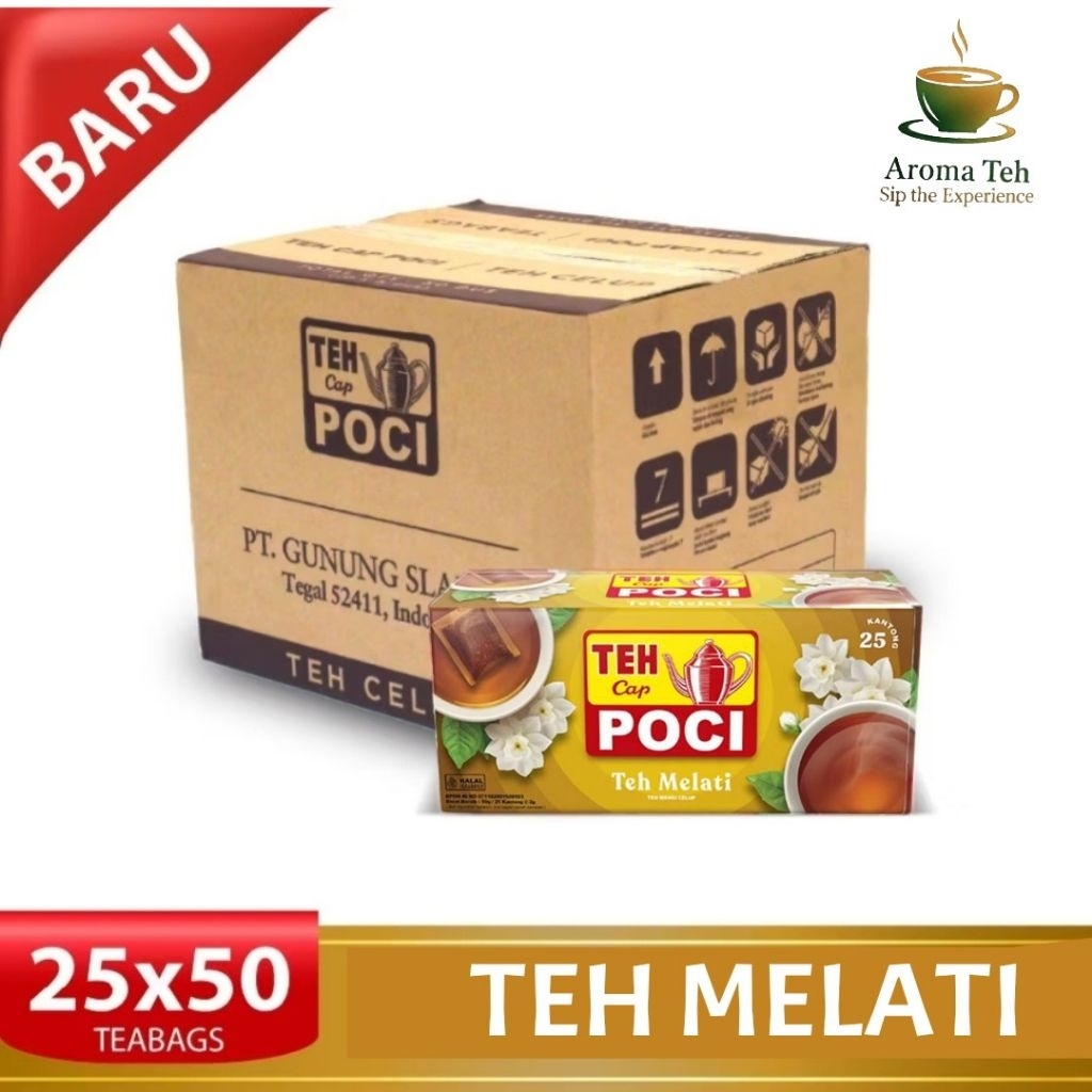 Teh Celup Poci Melati 1 karton isi 50 kotak @25Kantong