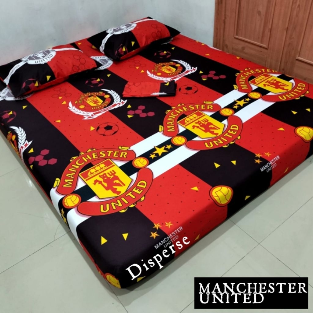 sprei murah homemade motif bola MU 2 new