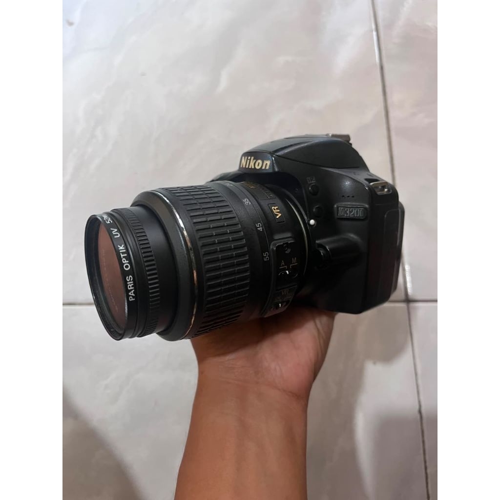 DSLR NIKON D3200 MULUS + LENSA TELE 55-200MM/ 18-55mm