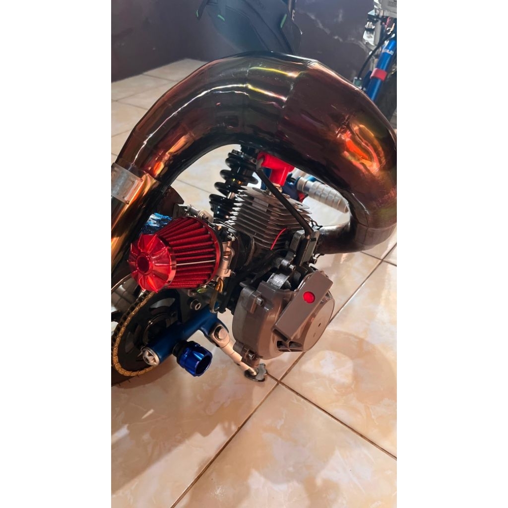 knalpot goped 63cc 2t merk garspeed rainbow