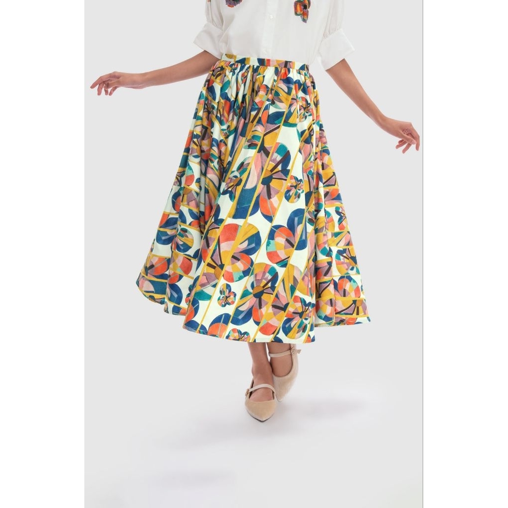 CALLA The Label Solstice Gathered Skirt Prism