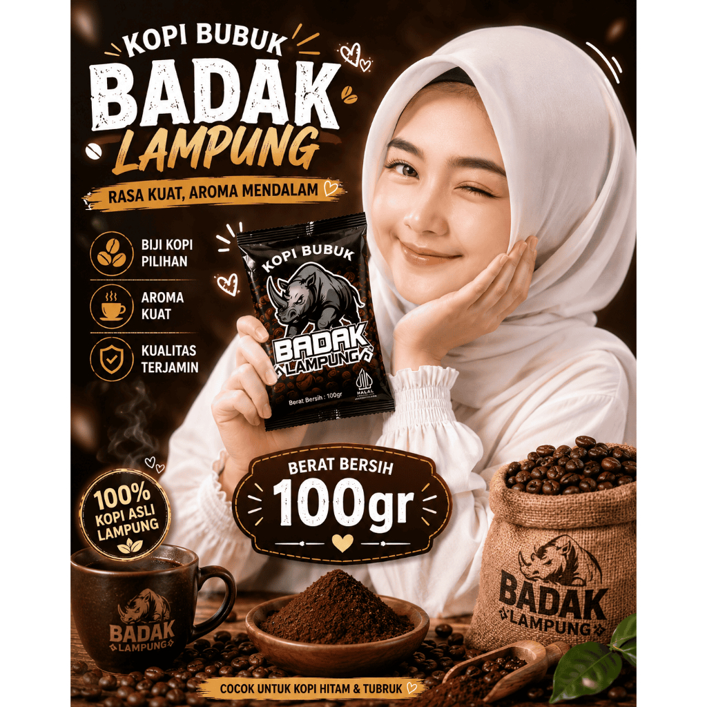 Tester Kopi Badak Lampung 100gr 1pack