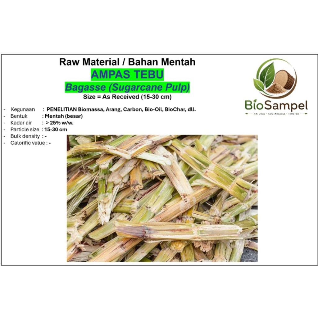 Ampas Tebu  / Bagasse (Sugarcane Pulp) Raw Material