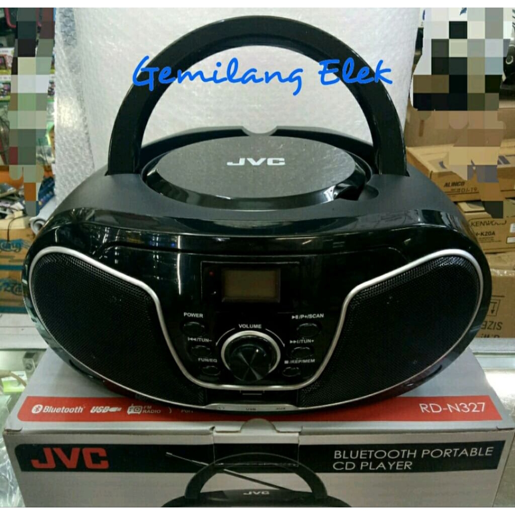 COMPO PORTABEL JVC RD N327 BLUETOOTH USB MP3 CD RADIO