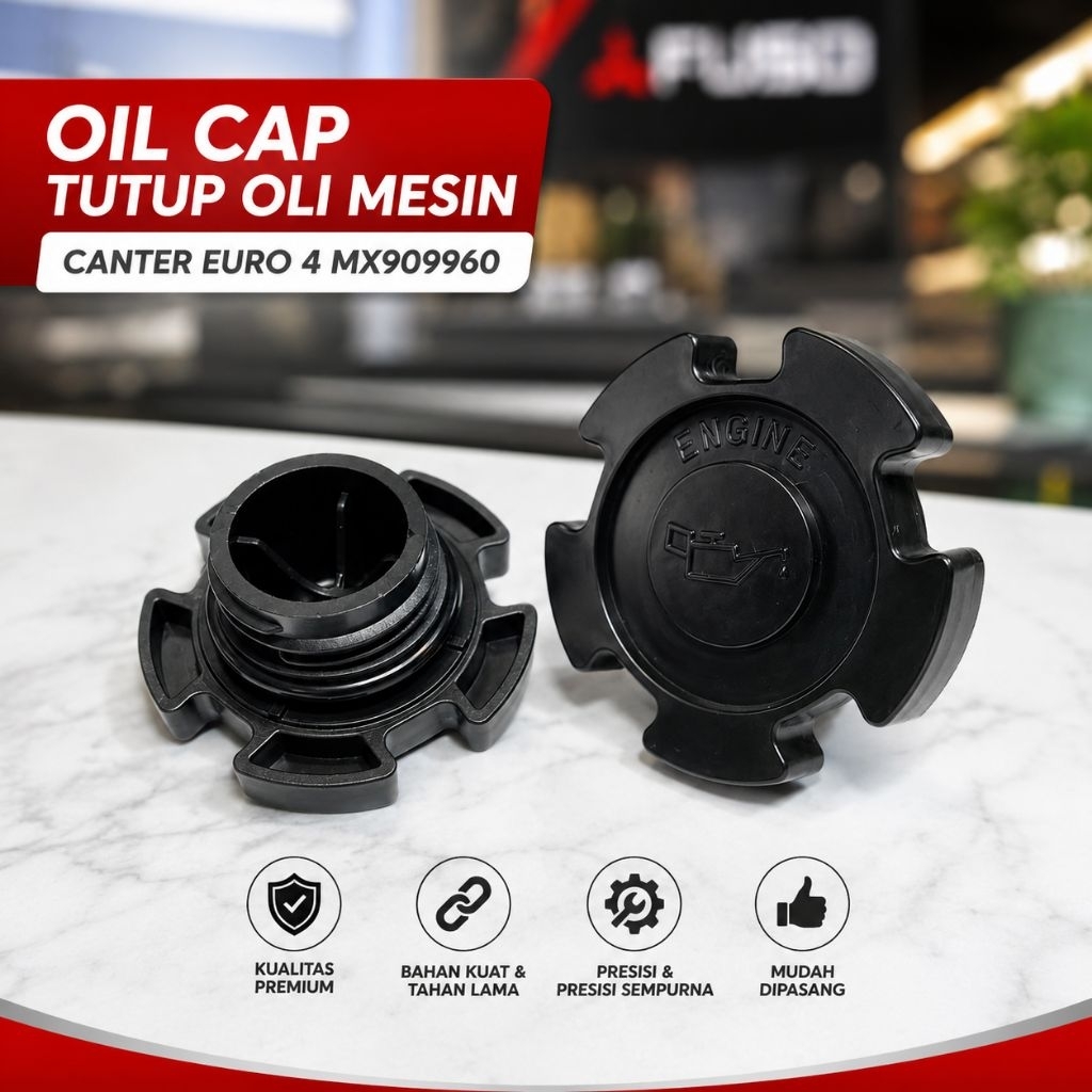Oil Cap Tutup Oli Mesin Canter Euro 4 MX909960 | Tutup Pengisian Oli Mesin Mitsubishi Canter Euro 4