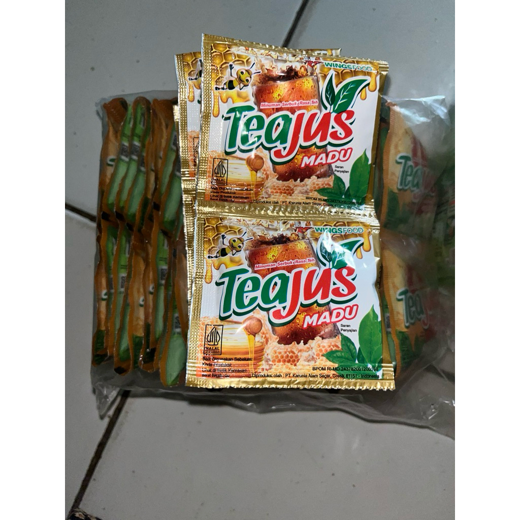 teajus rasa madu 1pack isi 6renceng
