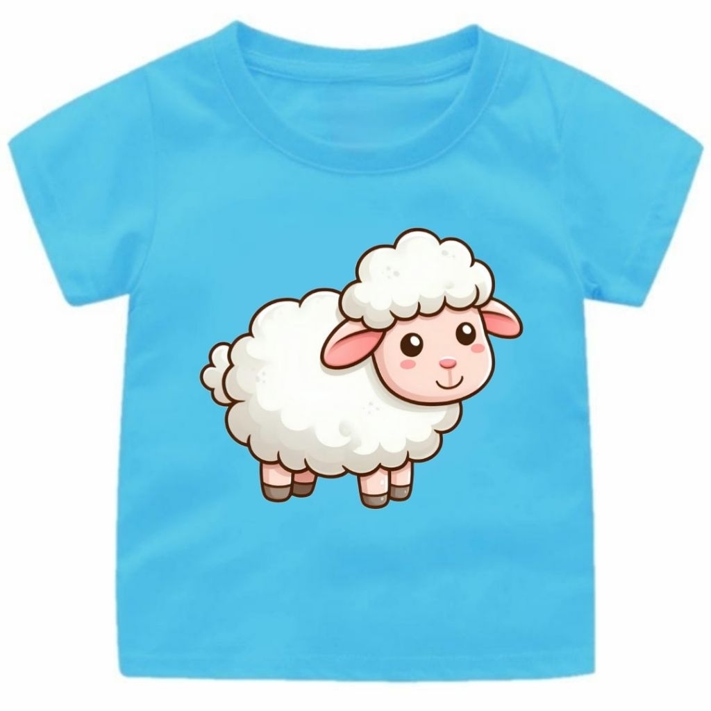 HOKY_89 STORE/Baju Kaos Anak Dan Dewasa Unisek  Gambar Anak Domba2