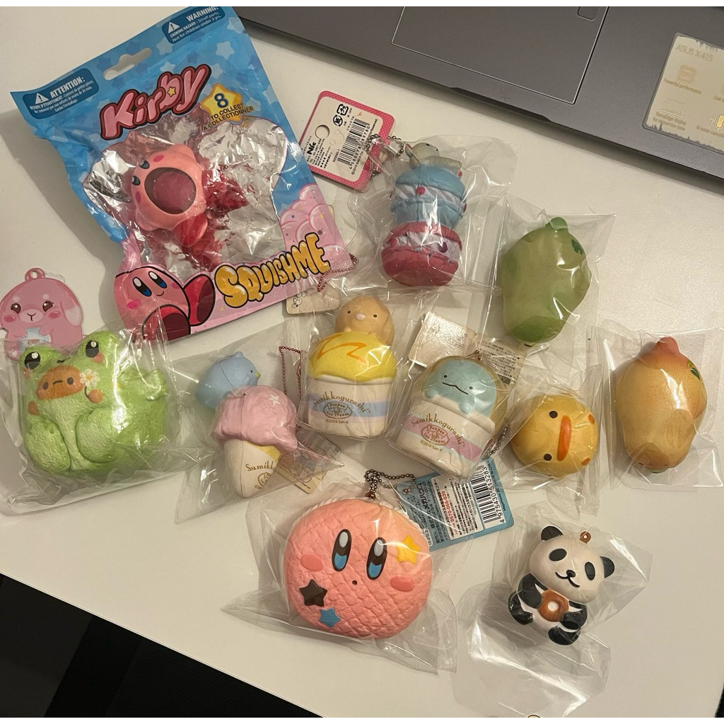 Super rare squishy license ibloom orange punimaru mochi seal sumikko kirby rilakkuma homemade mother