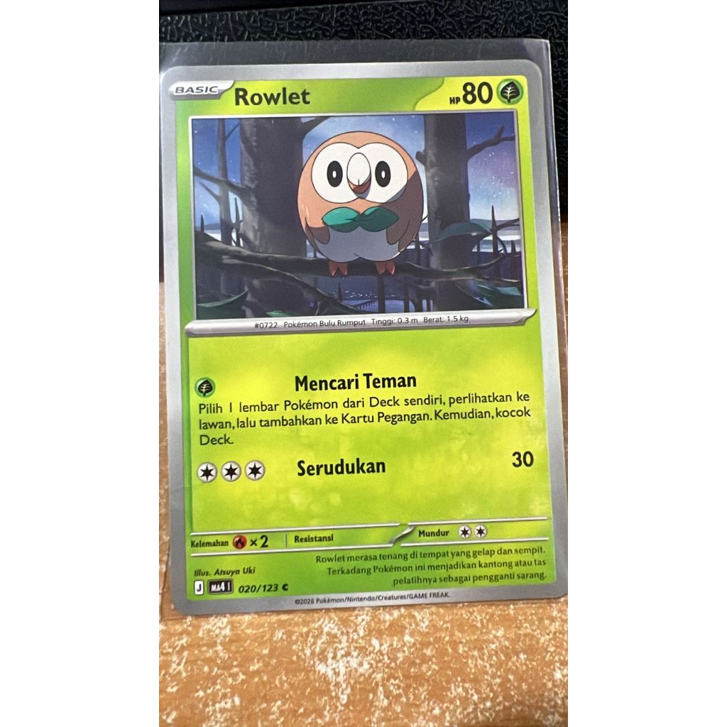 Rowlet C 020/123 Ledakan Peniada Pokemon TCG